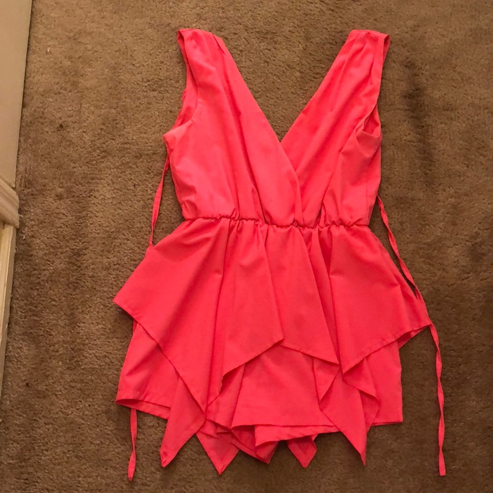 Pink romper, beautiful watermelon color. - Picture 8 of 8